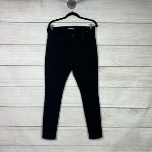 Express Women's Black Mid-Rise Stretch Non-Distressed Legging Jeans Size 10